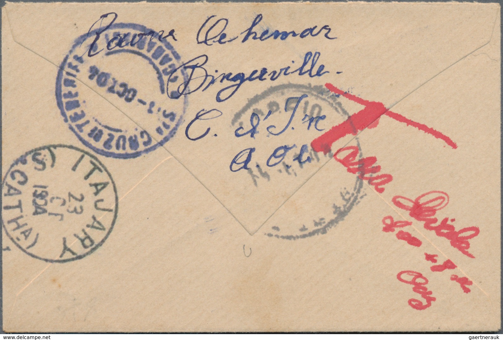 Elfenbeinküste: 1904, Stationery Envelope France Type Sage 5c. Green With Vertical Handstamp "COTE D - Côte D'Ivoire (1960-...)