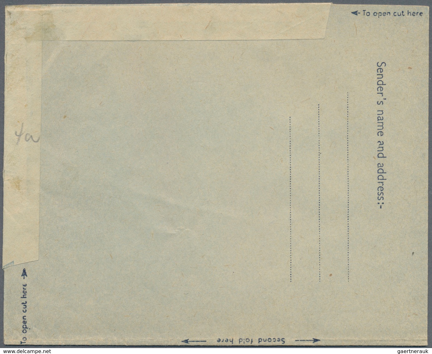 Fiji-Inseln: 1949 Commercially Used Aerogram With Dotted Address Lines 6d KG VI. From Suva/Fiji To L - Fidschi-Inseln (...-1970)
