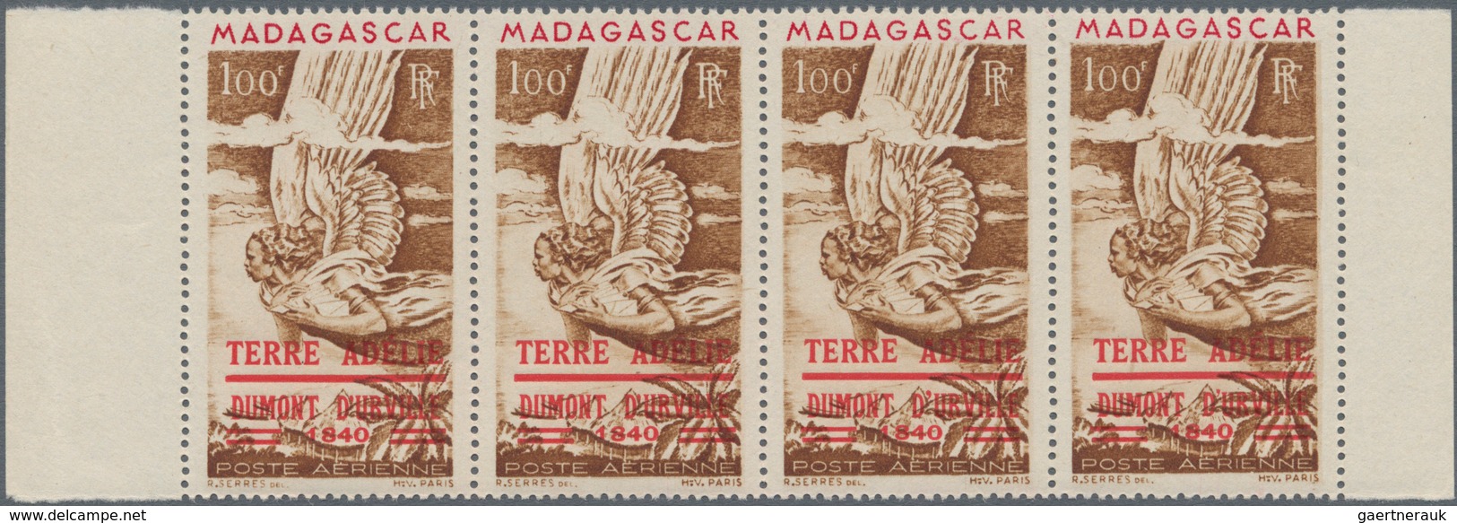 Französische Gebiete In Der Antarktis: 1948, Allegorie 200fr. With Red Opt. ‚TERRE ADELIE / DUMONT D - Covers & Documents