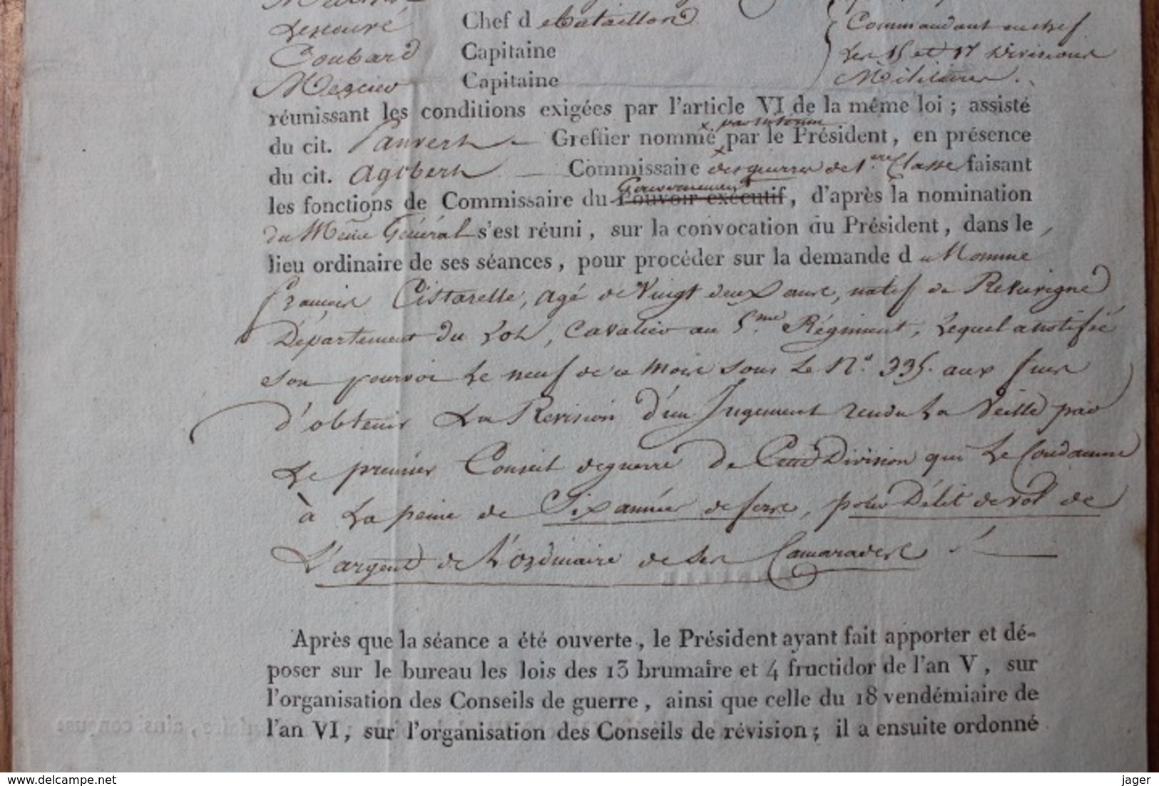 LIBERTE EGALITE DECISION REVISION  VIGNETTE AUTOGRAPHE D'UN GENERAL - Documents Historiques