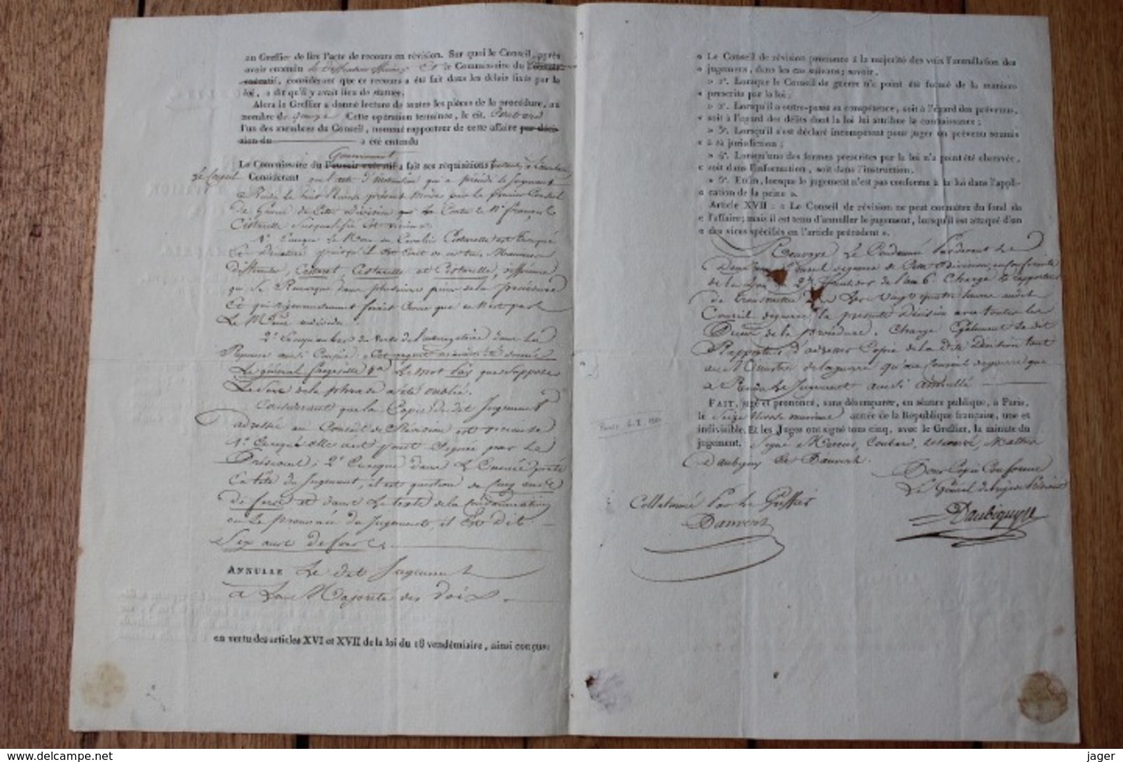 LIBERTE EGALITE DECISION REVISION  VIGNETTE AUTOGRAPHE D'UN GENERAL - Documents Historiques