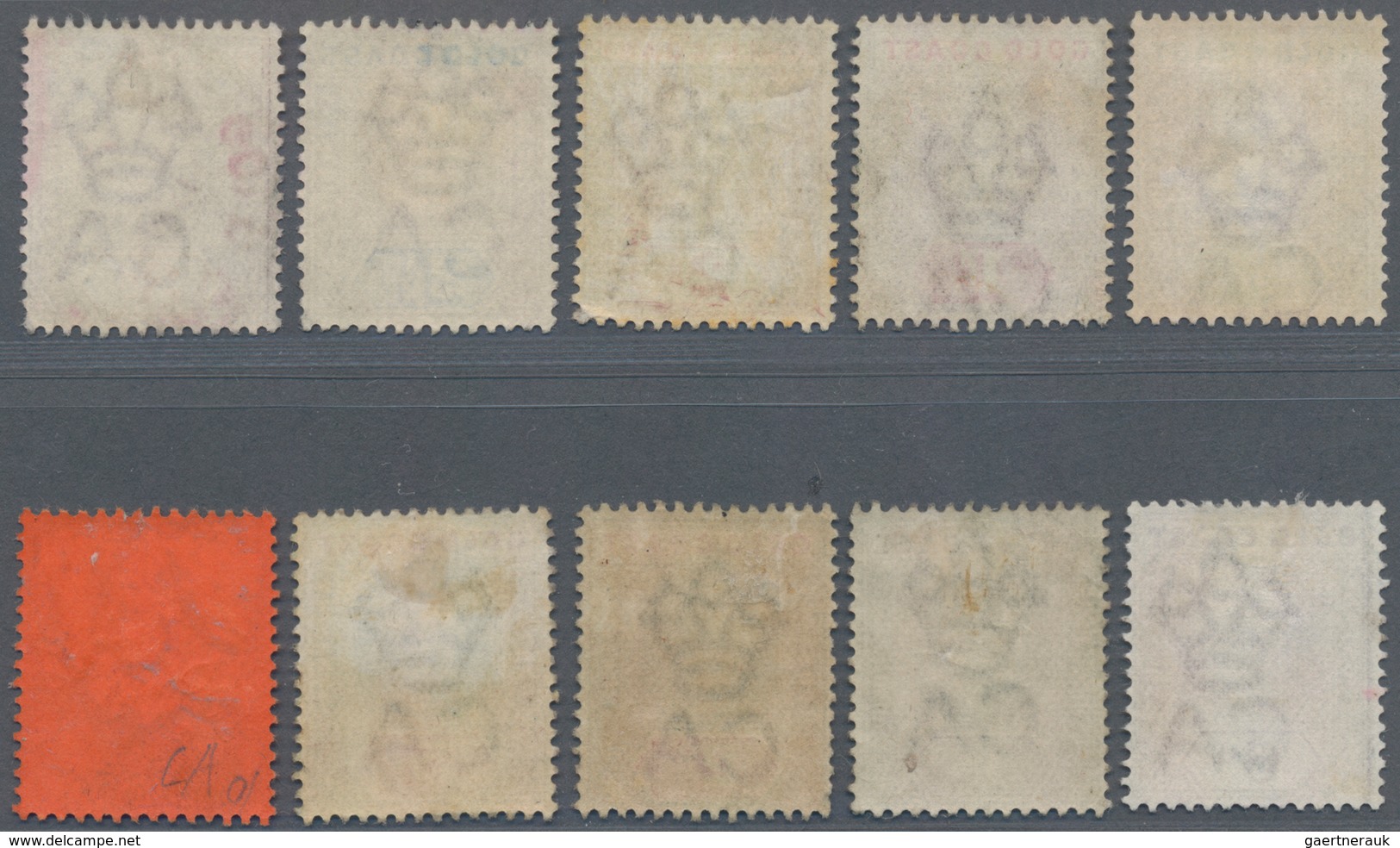 Goldküste: 1902 KEVII. Set Of 10 Up To 20s. Except The 10s., All Fine Used. (SG About £400) - Goldküste (...-1957)