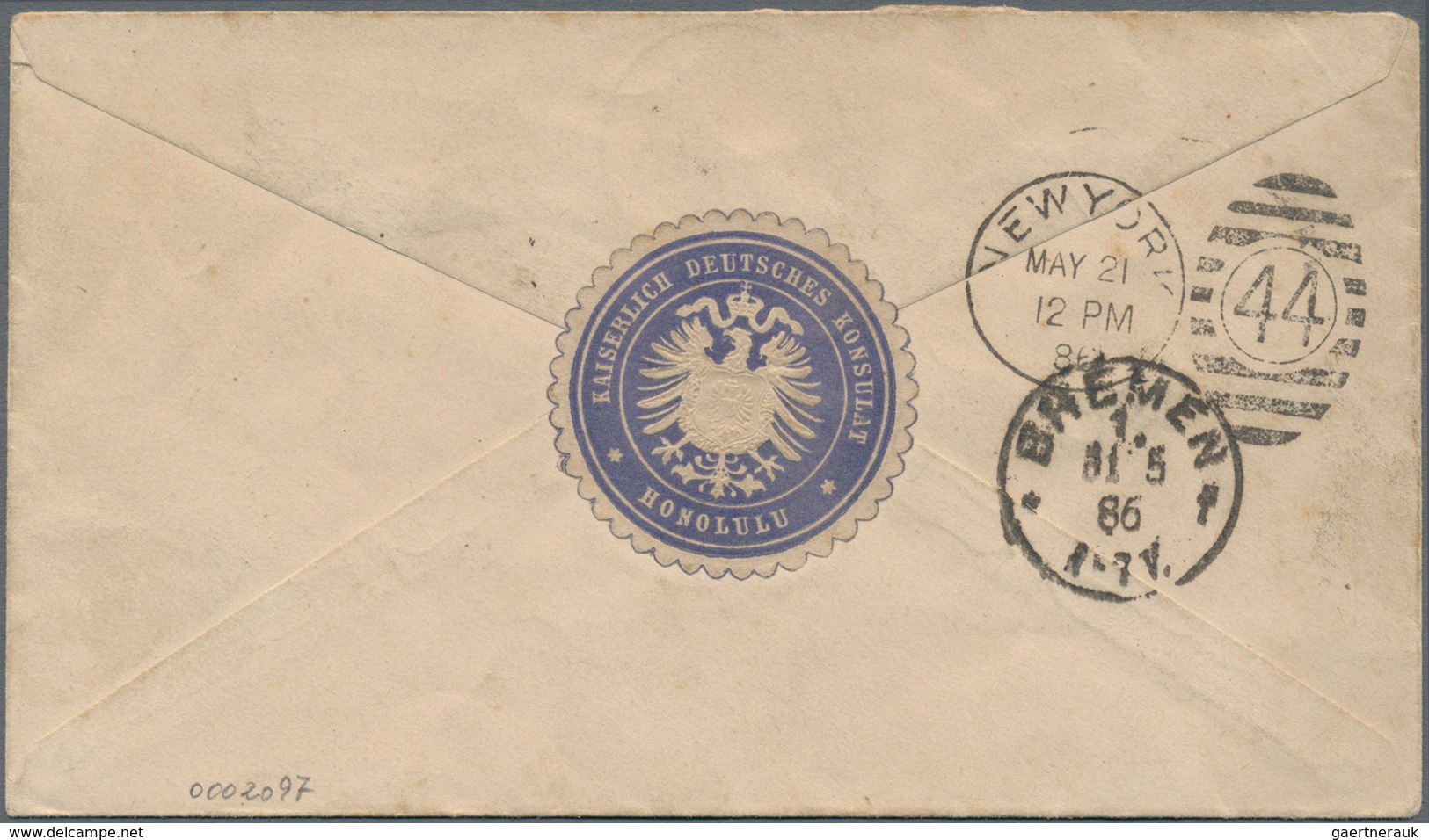 Hawaii - Ganzsachen: 1884, Stationery Envelope 10 C Black In Size 151/86 Mm Tied By Cds "HONOLULU H. - Hawaï