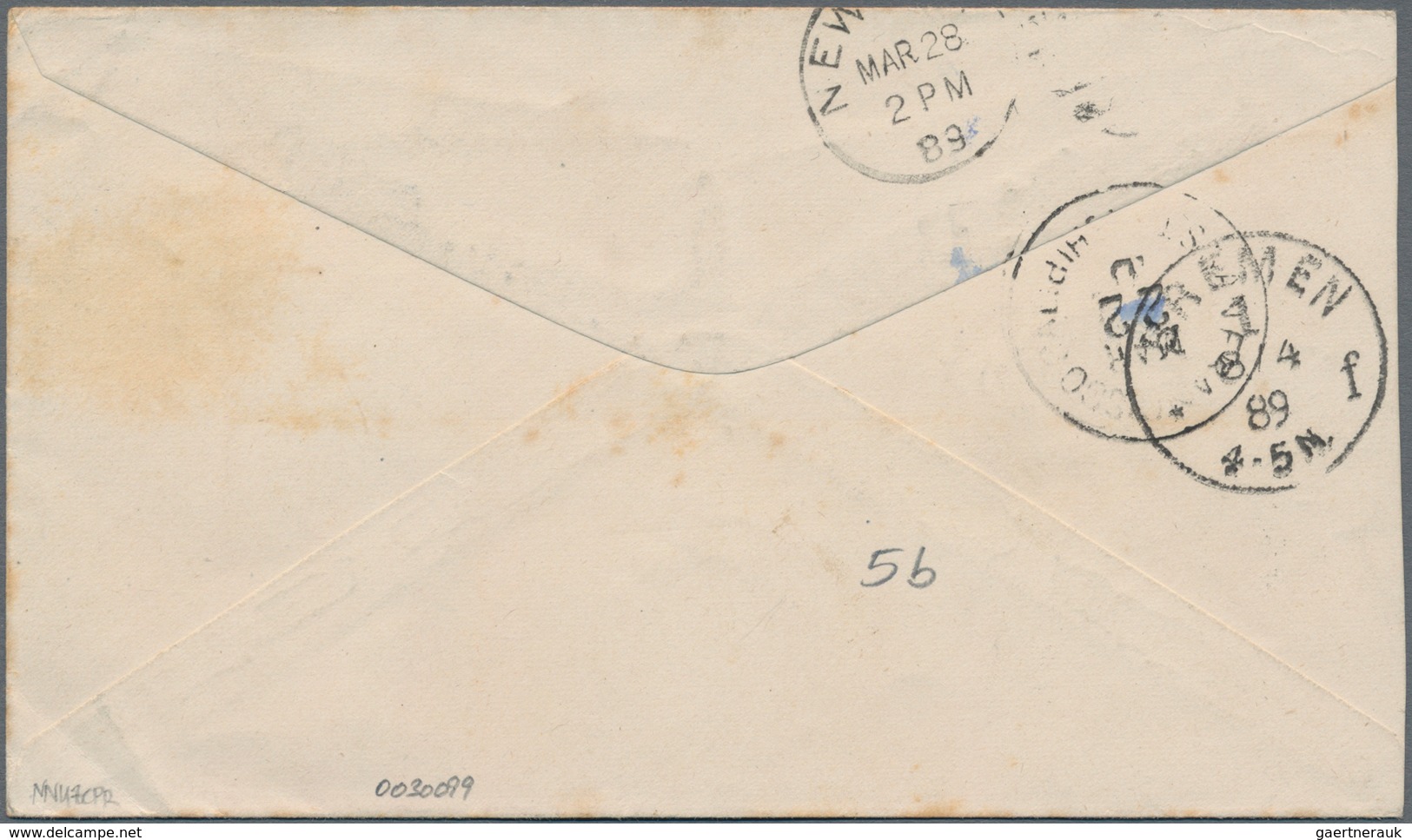 Hawaii - Ganzsachen: 1884, Stationery Envelope 10 C Black In Size 151/86 Mm Tied By Blue Cds "LIHUE - Hawaii