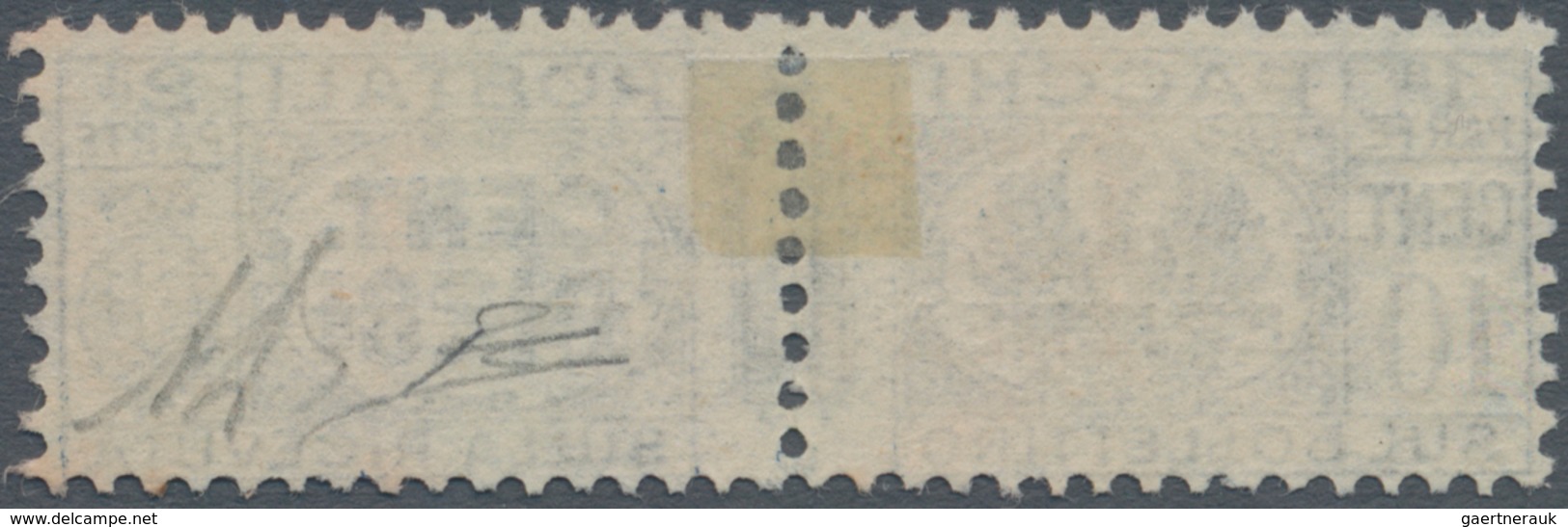 Italienisch-Eritrea - Paketmarken: 1927.Italian Parcel Stamps, 10 C Blue, Overprinted "ERITREA" Comp - Eritrea