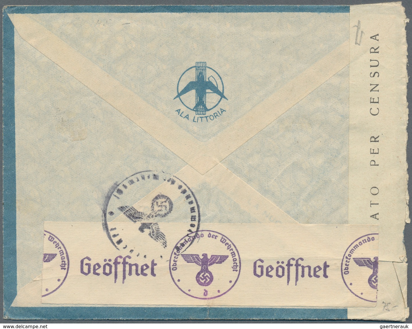 Italienisch-Ostafrika: 1940, 5 L + 2,50 L Brown, Single Franking On Preprinted Airmail Cover 'Via Al - Italienisch Ost-Afrika