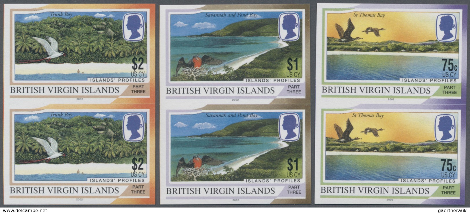Jungferninseln / Virgin Islands: 2002, Island Views Of Virgin Gorda Complete Set In Vertical IMPERFO - British Virgin Islands