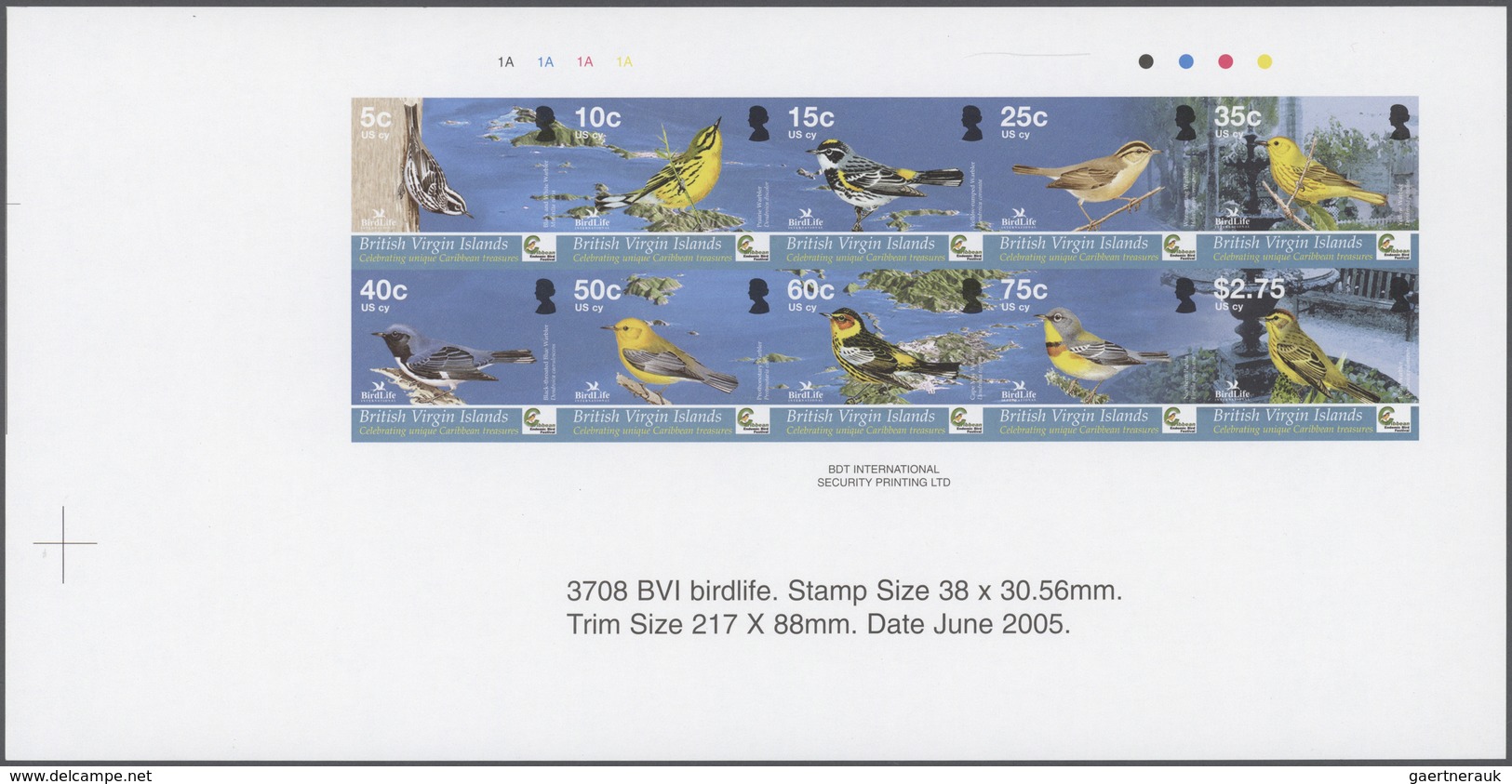Jungferninseln / Virgin Islands: 2005, Nature Organization 'BirdLife International' Complete Set Of - British Virgin Islands