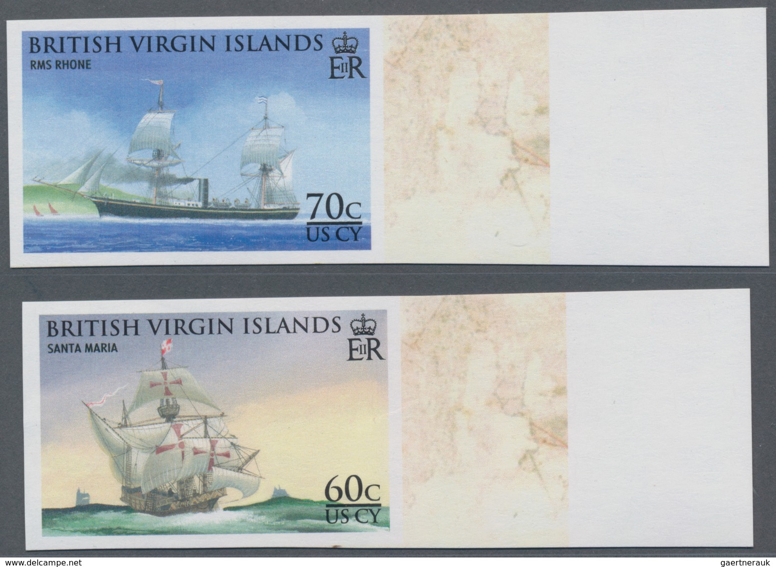 Jungferninseln / Virgin Islands: 2009, Sea Faring And Exploration Complete IMPERFORATE Set Of Six Fr - Britse Maagdeneilanden