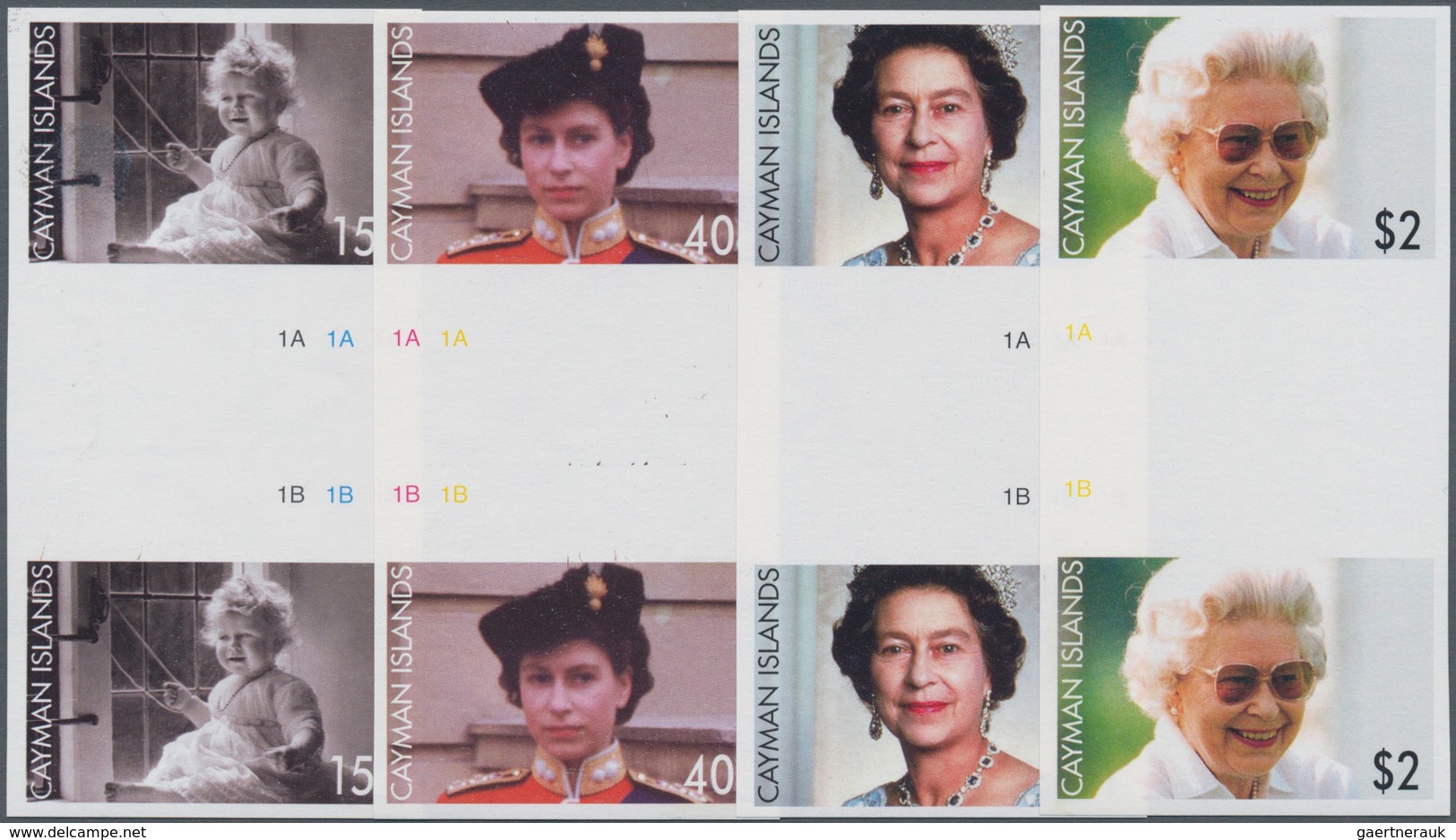 Kaiman-Inseln / Cayman Islands: 2006, 80th Birthday Of QEII Complete Set Of Four In Vertical IMPERFO - Kaimaninseln
