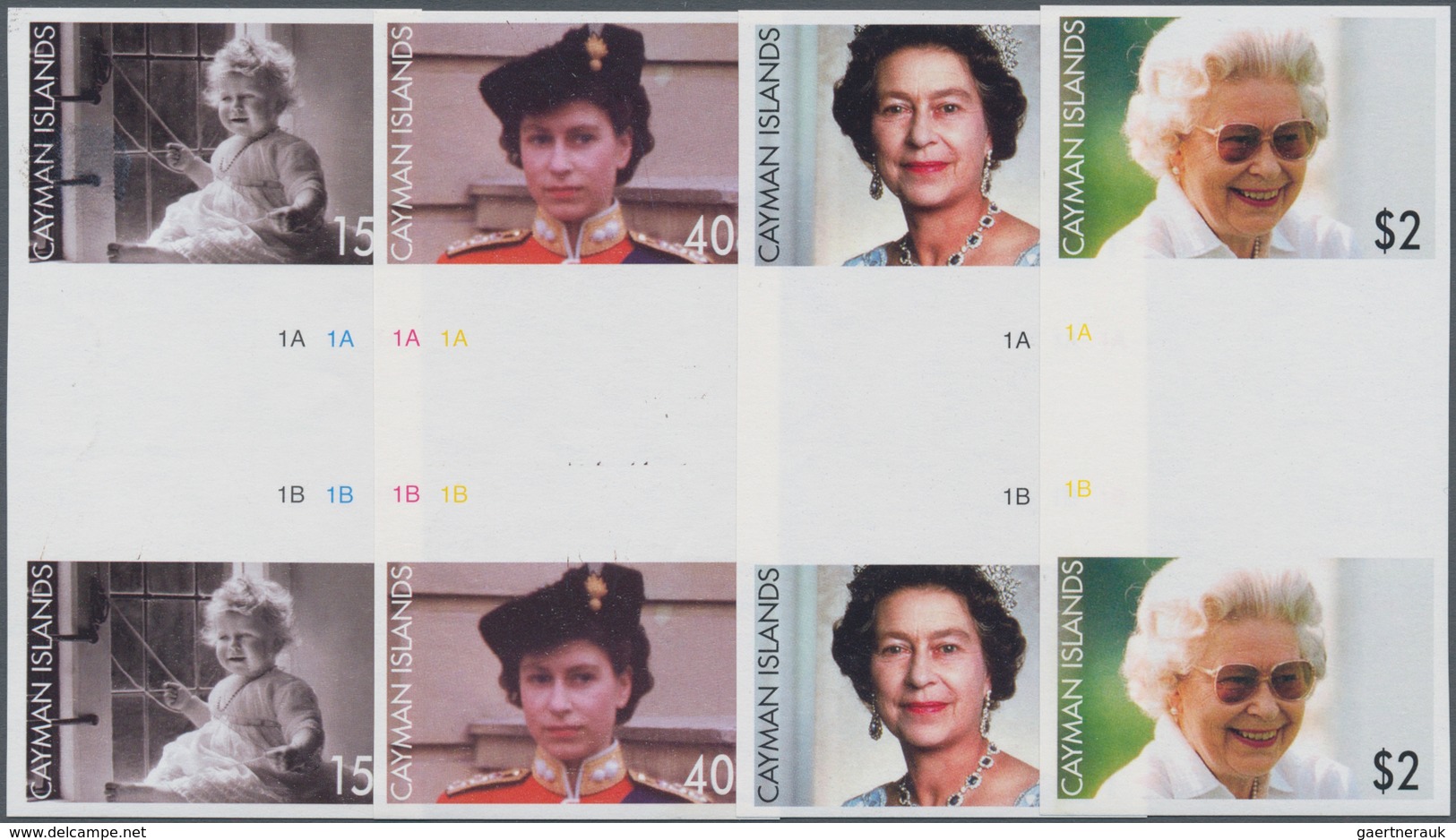 Kaiman-Inseln / Cayman Islands: 2006, 80th Birthday Of QEII Complete Set Of Four In Vertical IMPERFO - Cayman Islands