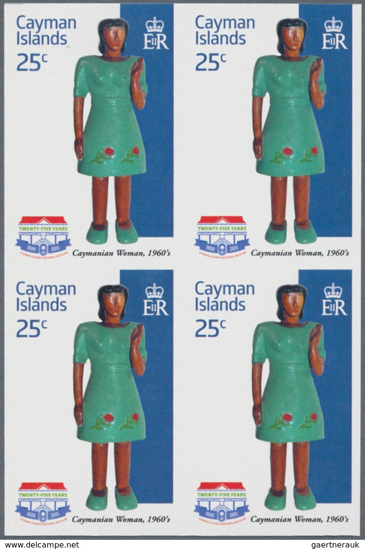 Kaiman-Inseln / Cayman Islands: 2015. Imperforate Block Of 4 For The (first) 25c Value Of The Set "2 - Kaimaninseln