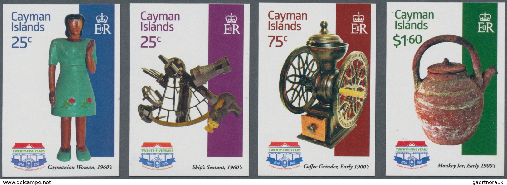 Kaiman-Inseln / Cayman Islands: 2015. Complete Set "25 Years National Museum" (4 Values) In Imperfor - Kaaiman Eilanden