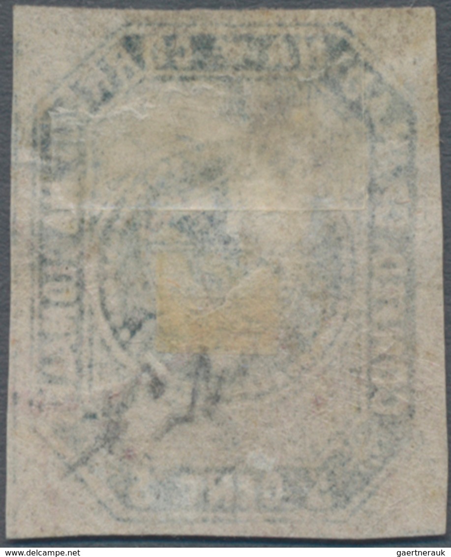 Kolumbien: 1859, 5 C. Slate *, Full To Large Margins Around, Signed, Scott 3e . ÷ 1859, 5 Cent. Schi - Colombia