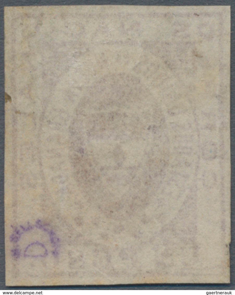 Kolumbien: 1861, New Granada UN PESO Rose, 4-margins, Good Quality, Manuscript Usage, Signed Sellsch - Kolumbien