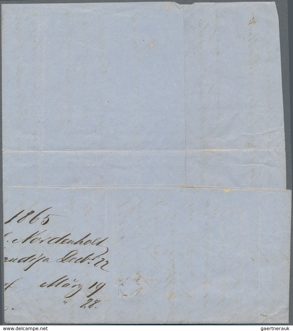 Kolumbien: 1865, Folded Entire Letter With British Datestamp "CARTHAGENA FE 1 1865" Sent Sent To Bre - Colombia