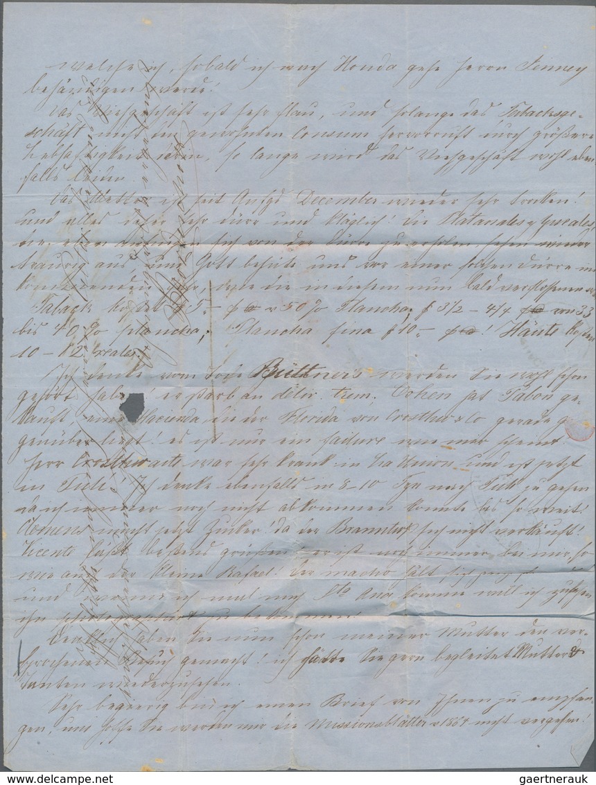 Kolumbien: 1865, Folded Entire Letter With British Datestamp "CARTHAGENA FE 1 1865" Sent Sent To Bre - Kolumbien