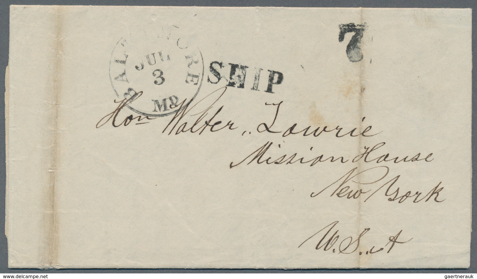 Liberia: 1851/1852, Two Complete Letters Written By "Mission Haouse Settra Kroo" Sent Via Baltimore, - Liberia