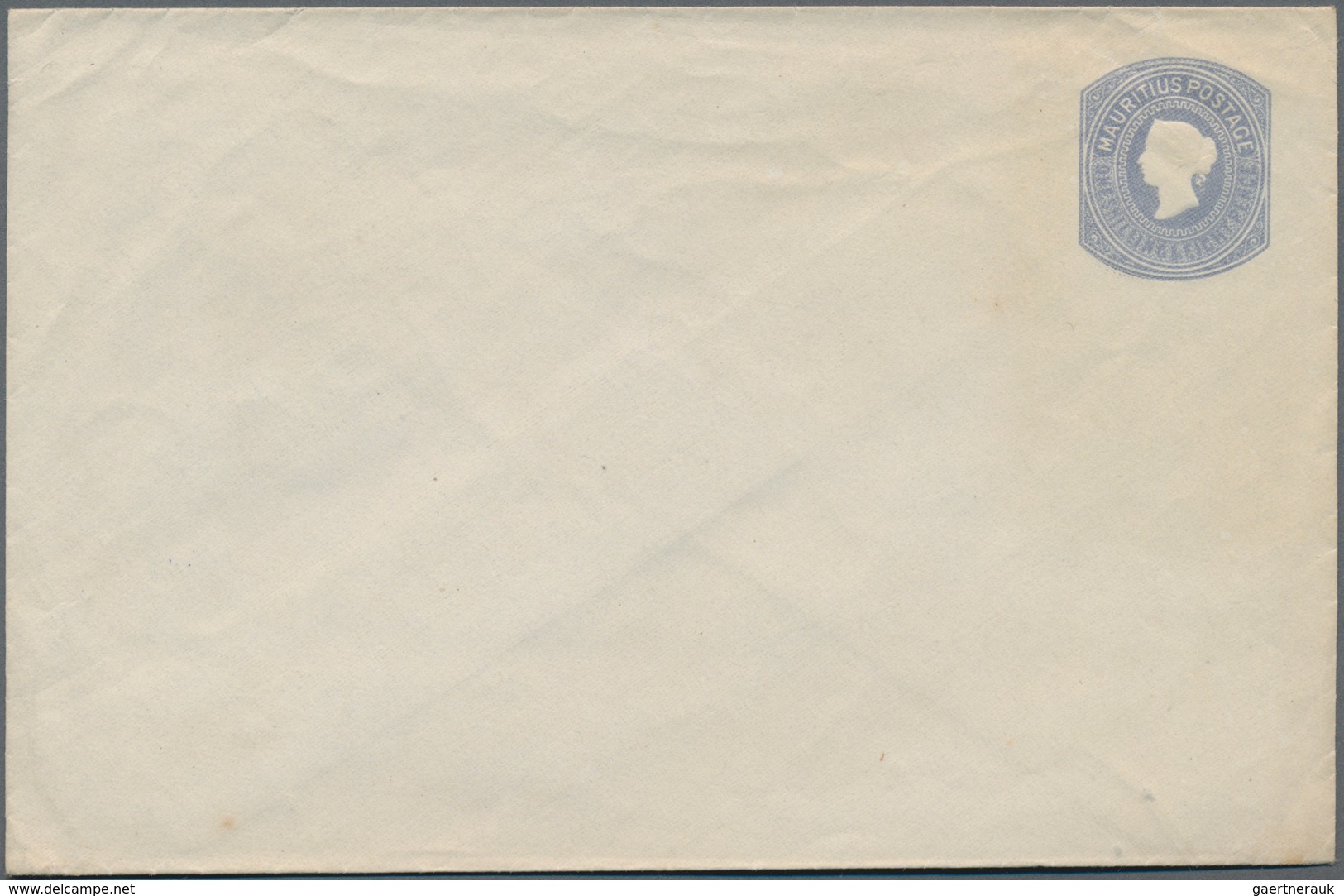 Mauritius: 1873, Stat. Envelope QV 1s.8d. Milky-blue On Thick Linen Paper With Watermark 'Original T - Mauritius (...-1967)