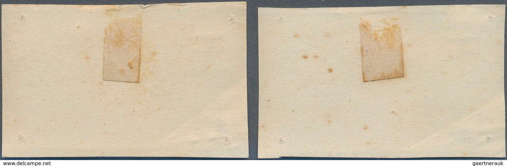 Neukaledonien: 1924, Revaluation Overprints, 25c. On 2fr. Carmine, Two Different Essays Of Overprint - Covers & Documents