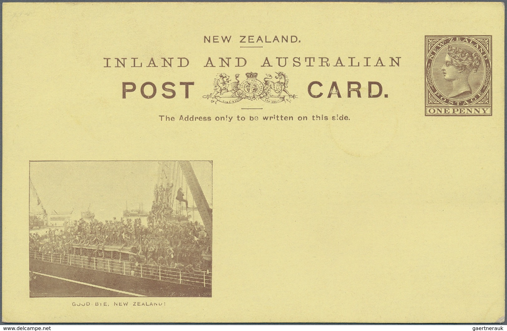 Neuseeland - Ganzsachen: 1897/1901, Five Different Pictorial Stat. Postcards QV 1d. Green Or Brown O - Postal Stationery