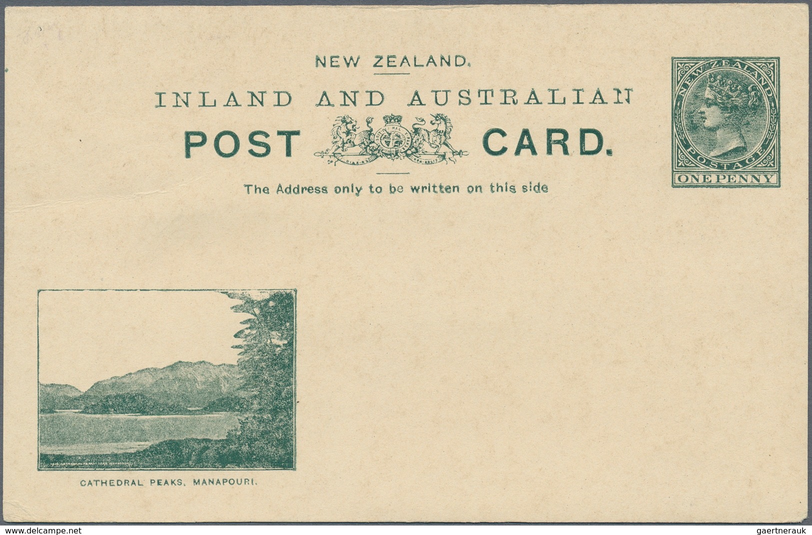 Neuseeland - Ganzsachen: 1897/1901, Five Different Pictorial Stat. Postcards QV 1d. Green Or Brown O - Postal Stationery