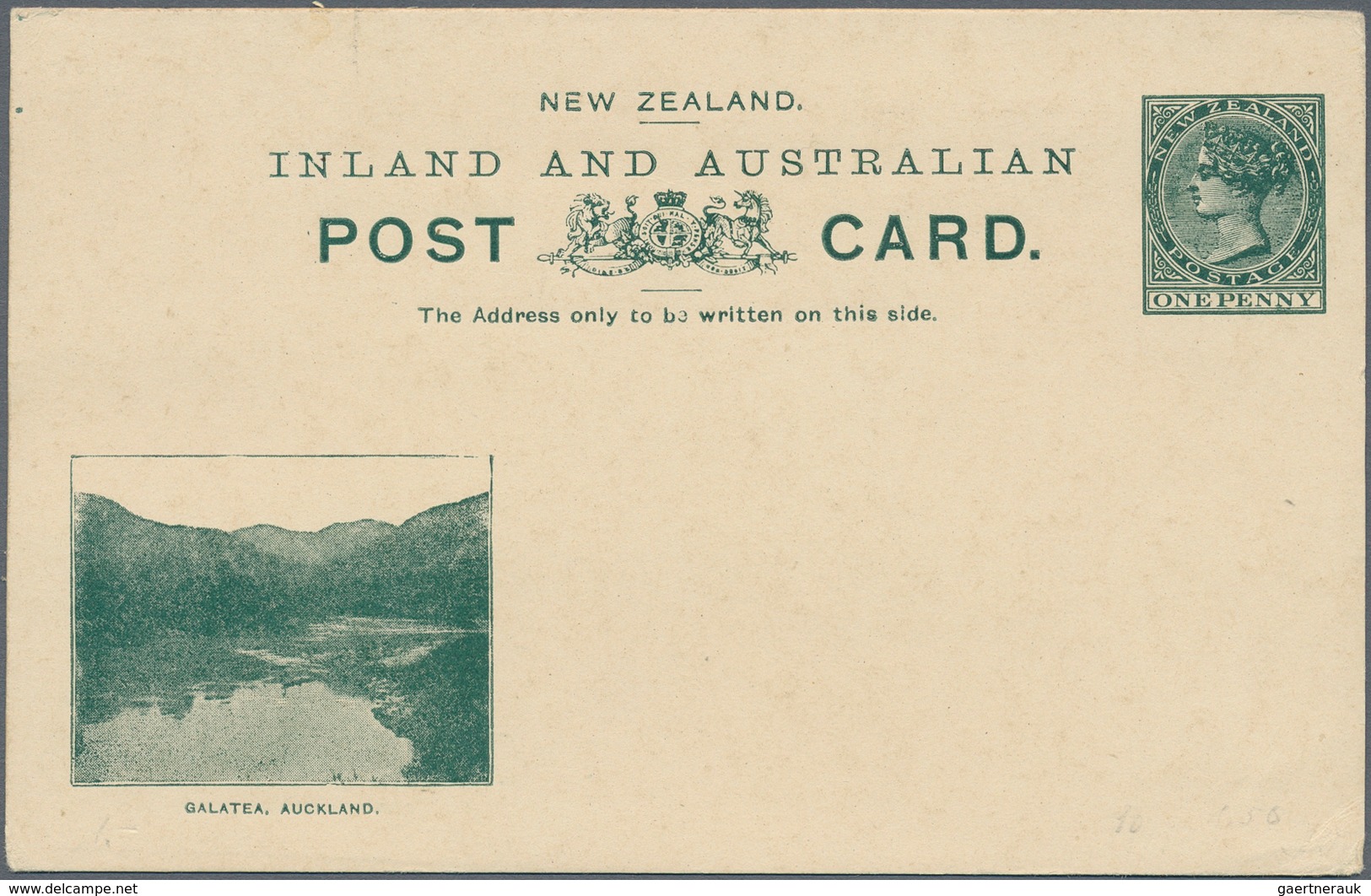Neuseeland - Ganzsachen: 1897/1901, five different pictorial stat. postcards QV 1d. green or brown o