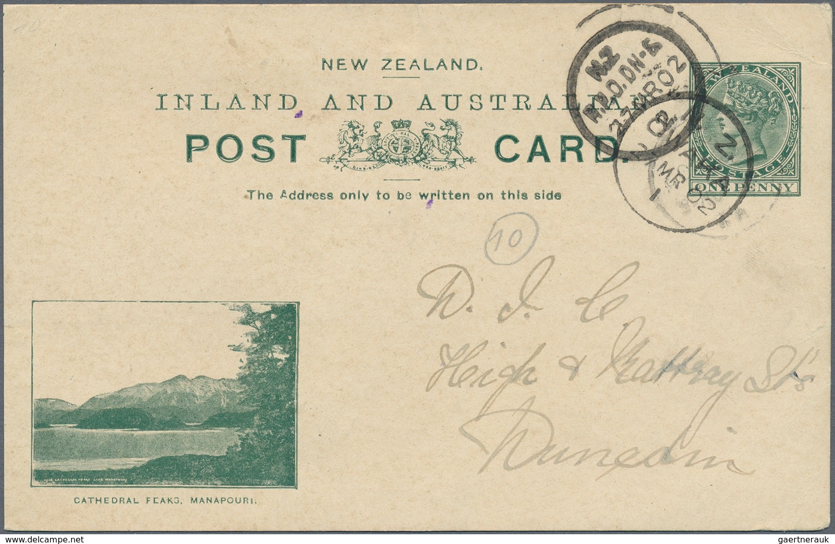 Neuseeland - Ganzsachen: 1900/1908, six different pictorial stat. postcards QV 1d. green or brown wi