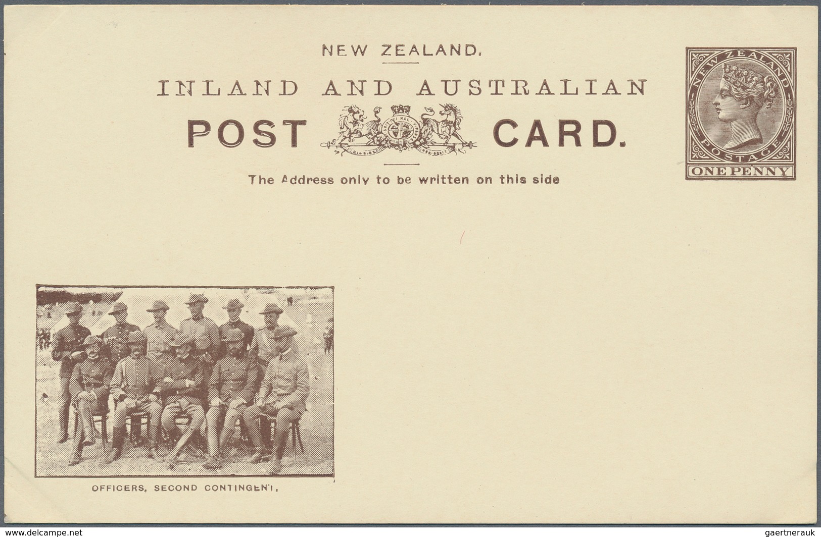 Neuseeland - Ganzsachen: 1901, Pictorial Stat. Postcards QV 1d. Brown With Boer War Views At Lower L - Ganzsachen