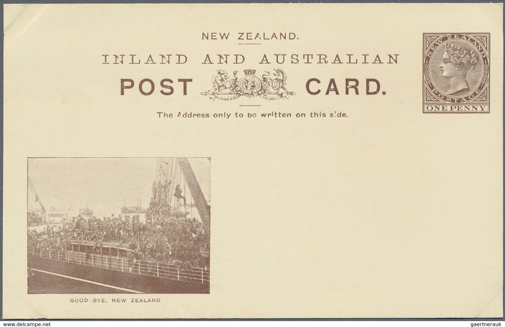 Neuseeland - Ganzsachen: 1901, pictorial stat. postcards QV 1d. brown with Boer War views at lower l