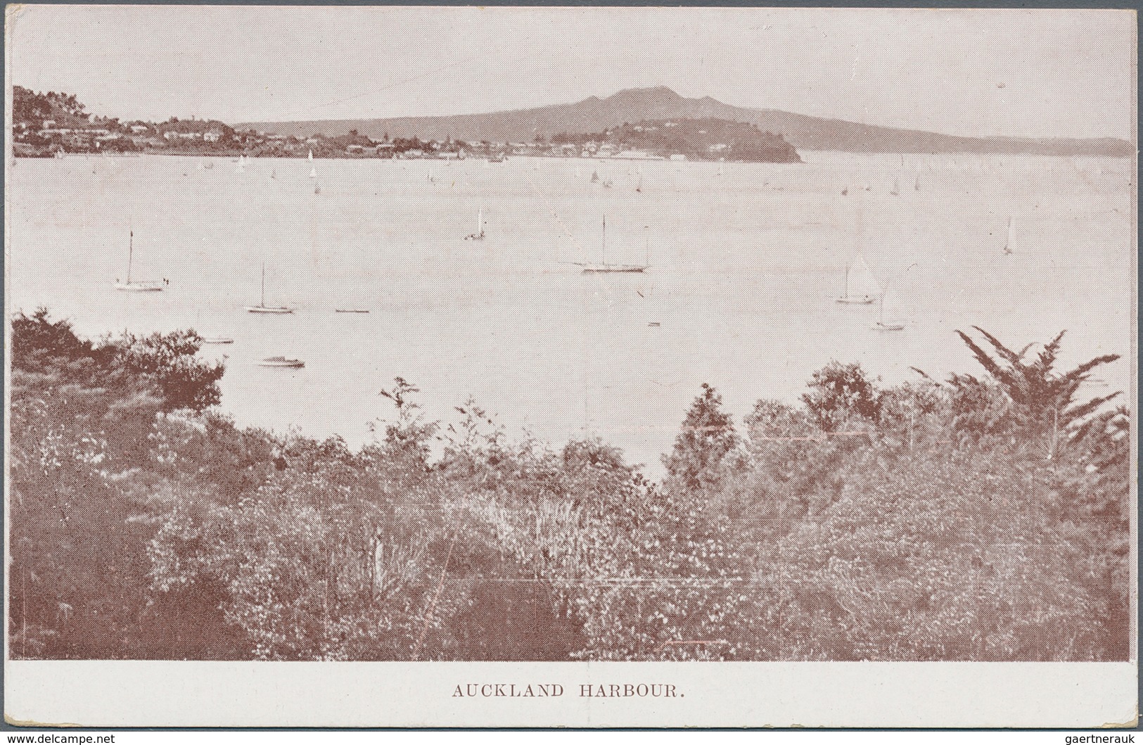 Neuseeland - Ganzsachen: 1913, AUCKLAND EXHIBITION 1d. Red Pictorial Stat. Postcard With View 'AUCKL - Postal Stationery