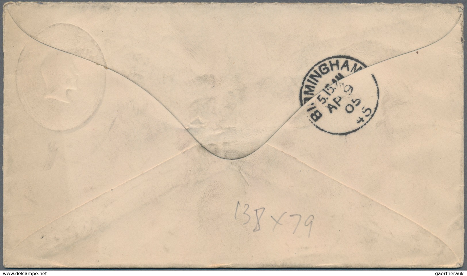 Neuseeland - Stempel: 1905 (3.3.), DUNEDIN: Stat. Envelope Embossed Oval KEVII 1d. Rose-carmine Comm - Sonstige & Ohne Zuordnung
