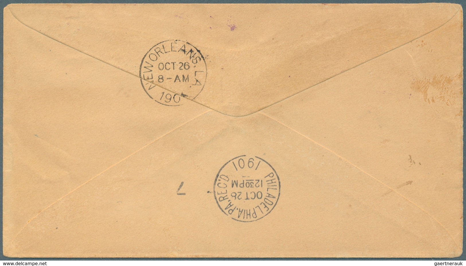 Nicaragua: 1901, Envelope Bearing A Pair Of 10 C Violet With Imprint "Correos 1901" In Type I (only - Nicaragua