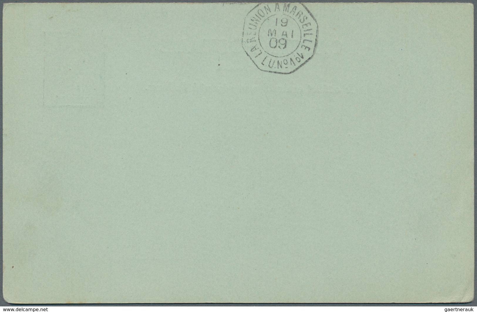 Nossi-Be: 1909 Postal Stationery Card, Double Card Incl. Unused Reply Part Sent By French Shipmail " - Other & Unclassified