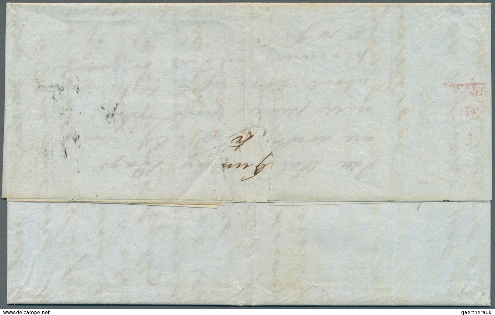 Panama: 1855 Ca.: Entire Letter From Colombia To New York Via Aspinwall, Panama By "STEAM SHIP" (han - Panama