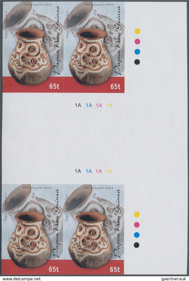 Papua Neuguinea: 2003, Ceramics 65t. 'Sago Storage Pot' (wrong Inscribed 'sorage') IMPERFORATE Block - Papoea-Nieuw-Guinea