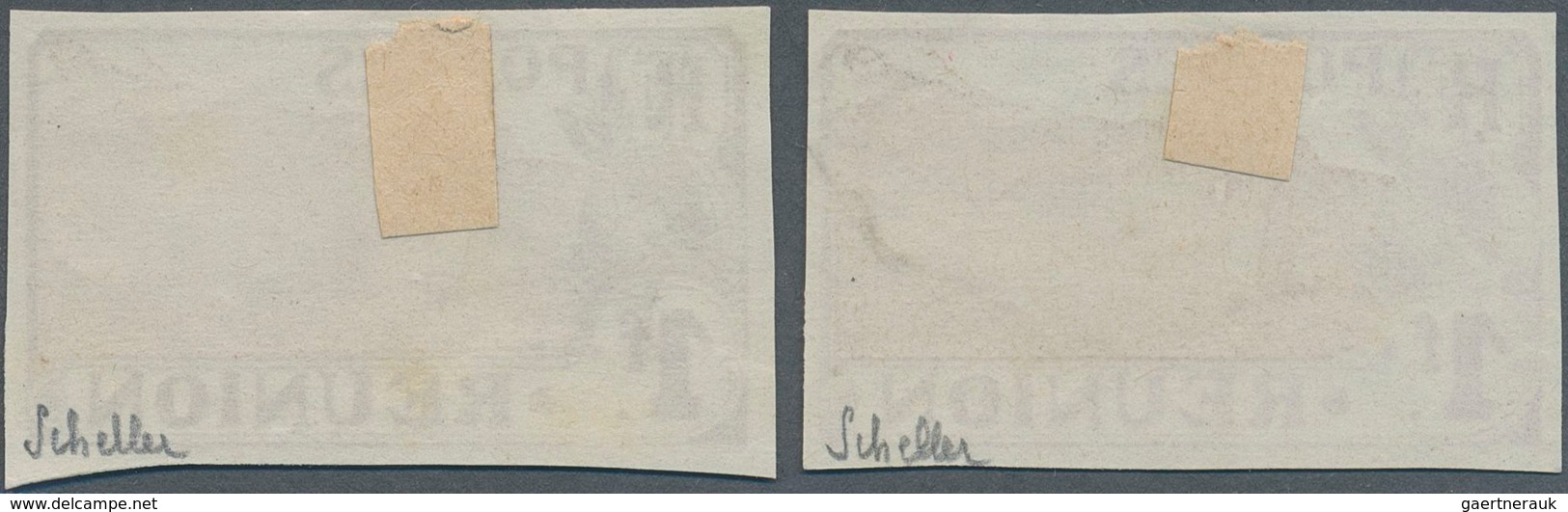 Reunion: 1907, Definitives "Pictorials", Design "St.Pierre Harbour/Volcano Dolomie", Two Imperforate - Briefe U. Dokumente