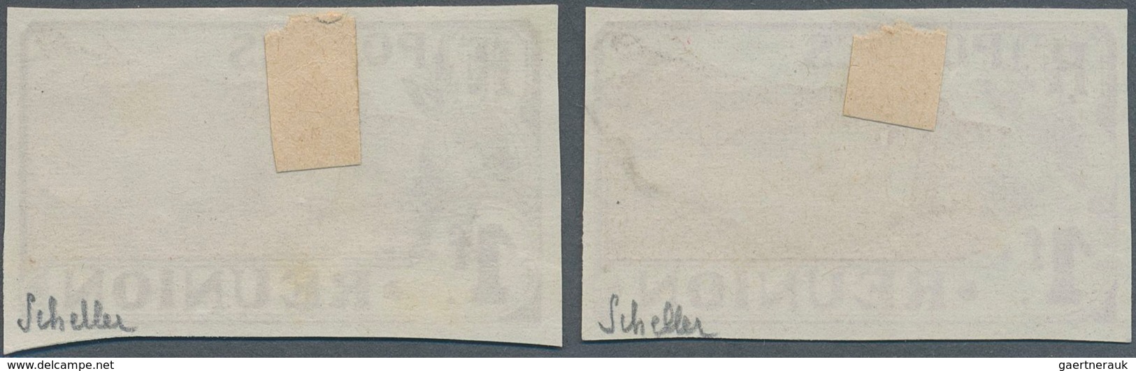 Reunion: 1907, Definitives "Pictorials", Design "St.Pierre Harbour/Volcano Dolomie", Two Imperforate - Covers & Documents