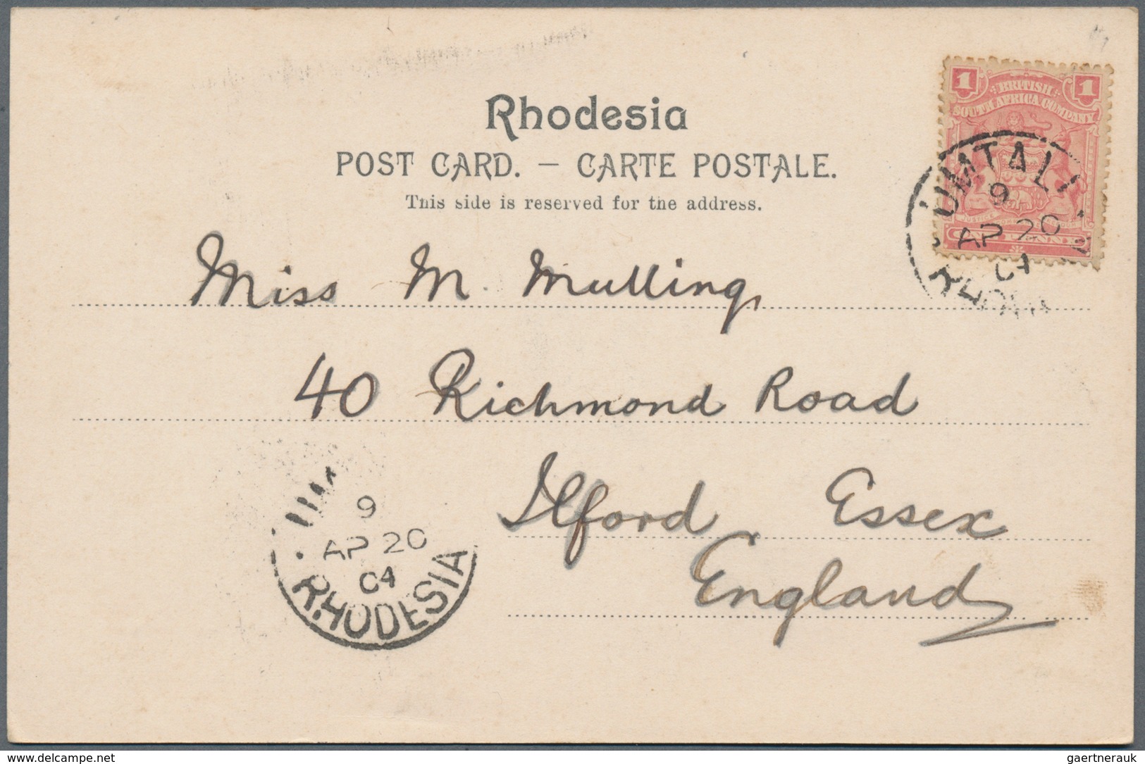 Rhodesien: 1904/09, Two Earl Yppc From UMTALI To UK, And 1909 Ppc From British Niyassaland From BLAN - Andere & Zonder Classificatie