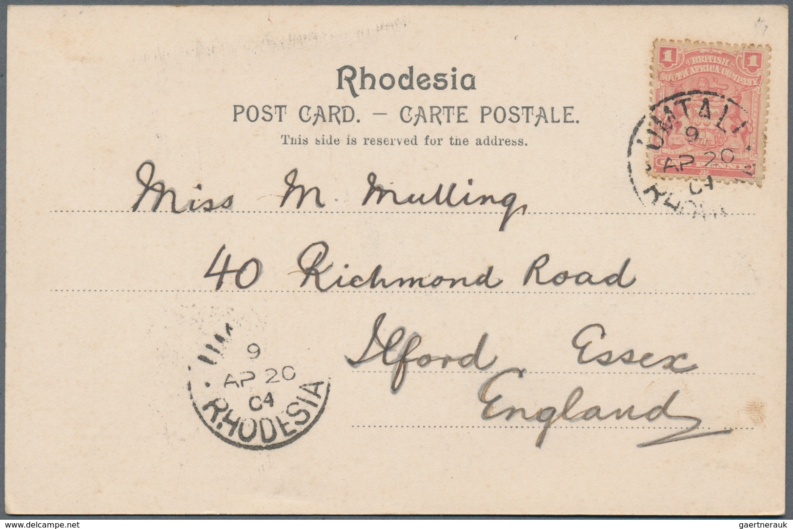 Rhodesien: 1904/09, Two Earl Yppc From UMTALI To UK, And 1909 Ppc From British Niyassaland From BLAN - Other & Unclassified