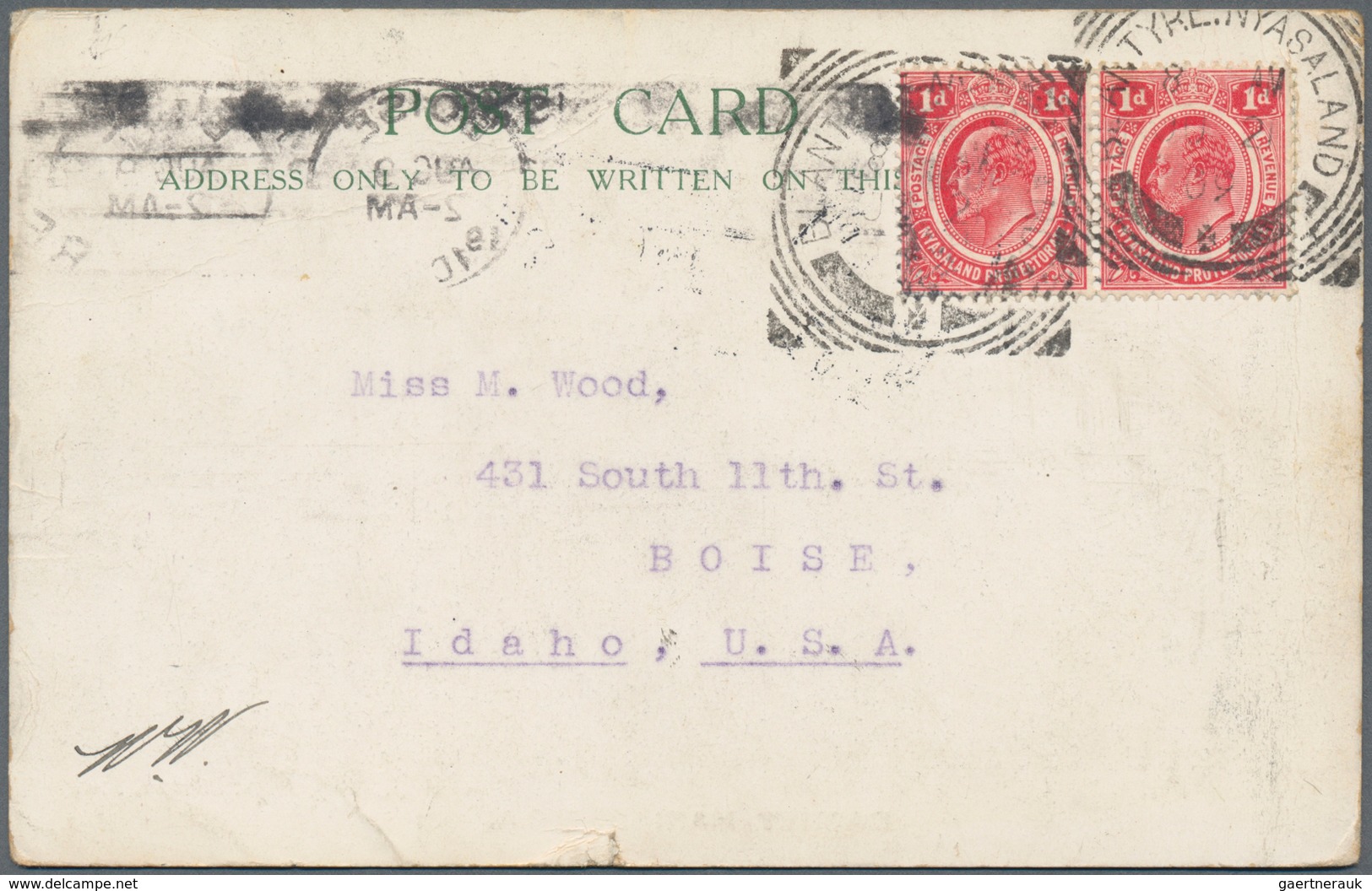 Rhodesien: 1904/09, Two Earl Yppc From UMTALI To UK, And 1909 Ppc From British Niyassaland From BLAN - Other & Unclassified