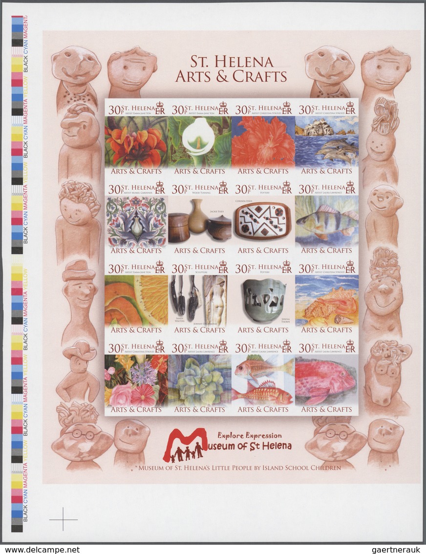 St. Helena: 2006, Arts & Crafts In The Museum Of St. Helena Complete Perforate And IMPERFORATE (with - St. Helena