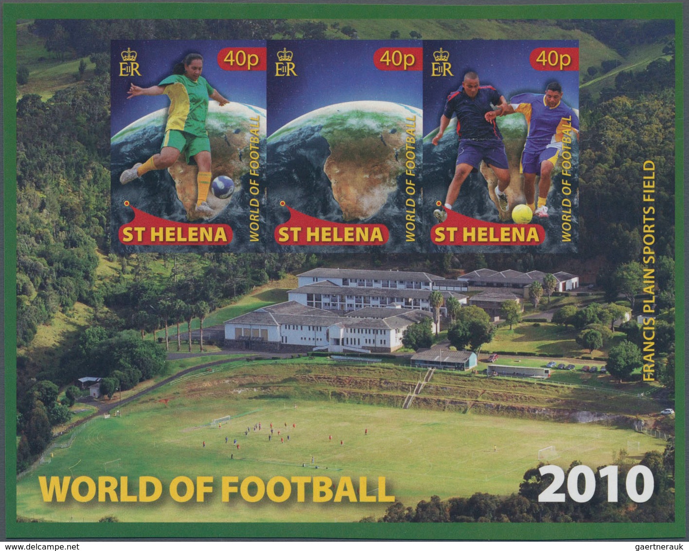 St. Helena: 2010, Football World Championship In South Africa Complete IMPERFORATE Set Of Three From - Sainte-Hélène