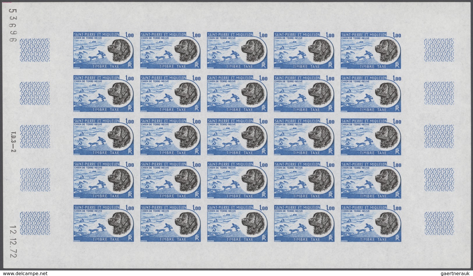 St. Pierre Und Miquelon - Portomarken: 1973, Postage Dues ‚Newfoundlander‘ Complete Set Of Five In C - Portomarken