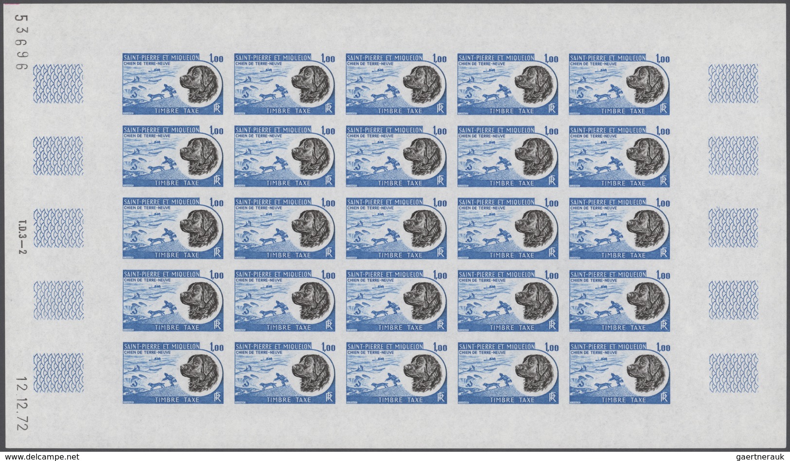 St. Pierre Und Miquelon - Portomarken: 1973, Postage Dues ‚Newfoundlander‘ Complete Set Of Five In C - Postage Due