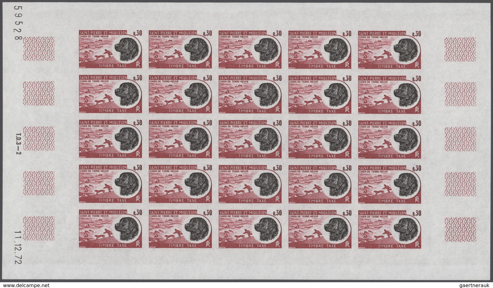 St. Pierre Und Miquelon - Portomarken: 1973, Postage Dues ‚Newfoundlander‘ Complete Set Of Five In C - Strafport