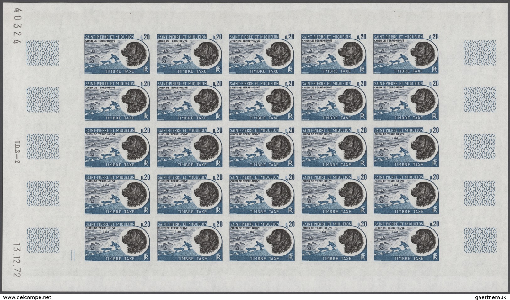 St. Pierre Und Miquelon - Portomarken: 1973, Postage Dues ‚Newfoundlander‘ Complete Set Of Five In C - Strafport