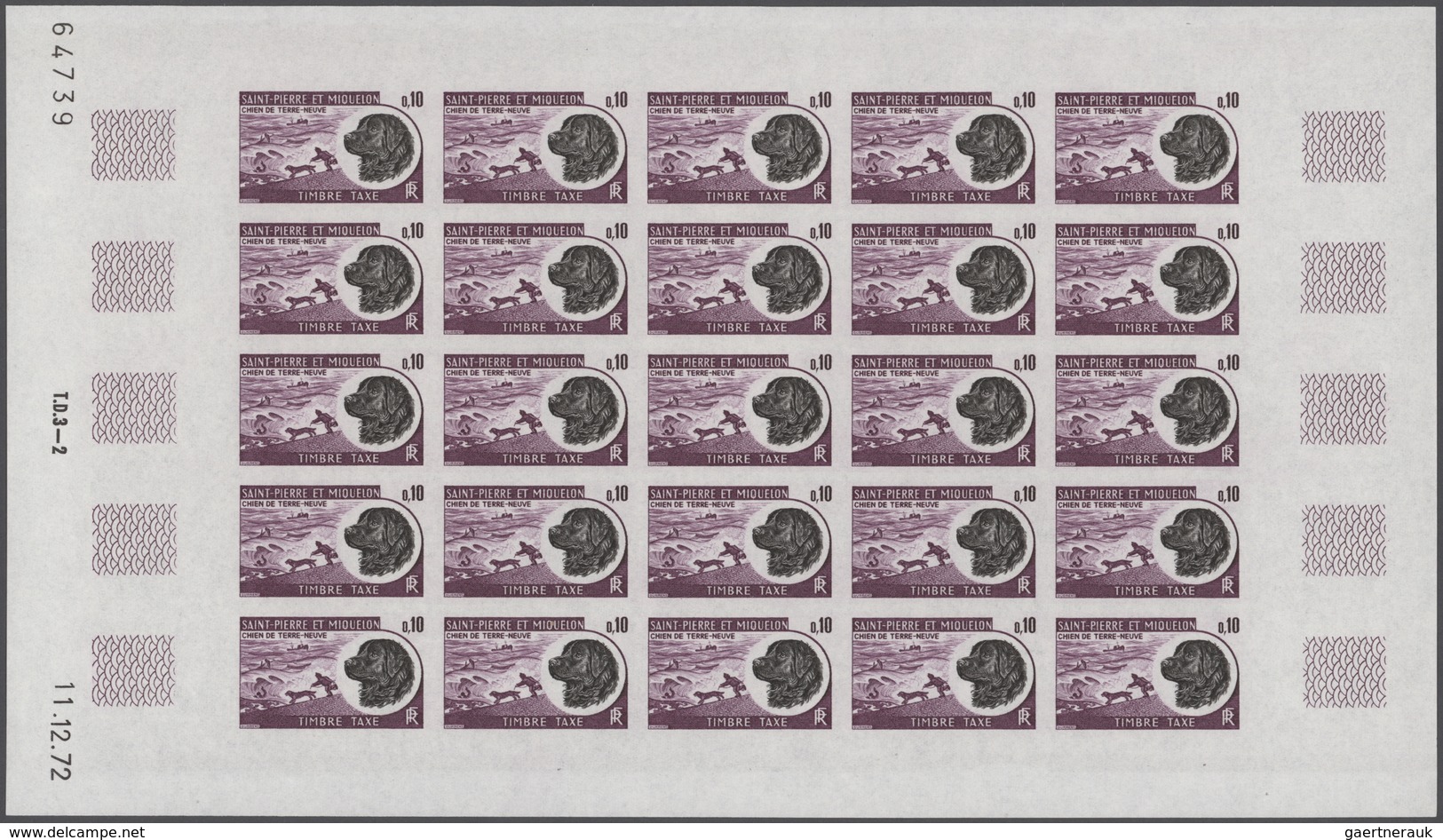 St. Pierre Und Miquelon - Portomarken: 1973, Postage Dues ‚Newfoundlander‘ Complete Set Of Five In C - Strafport