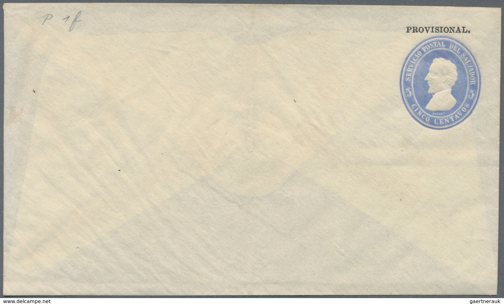 El Salvador - Ganzsachen: 1887, Three Stationery Envelopes On Private Order: Morazan 5 C Blue "PROVI - El Salvador