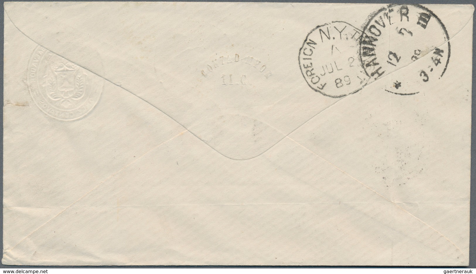 El Salvador - Ganzsachen: 1887, Stationery Envelope On Private Order: Coat Of Arms 11 C Greenish-yel - El Salvador